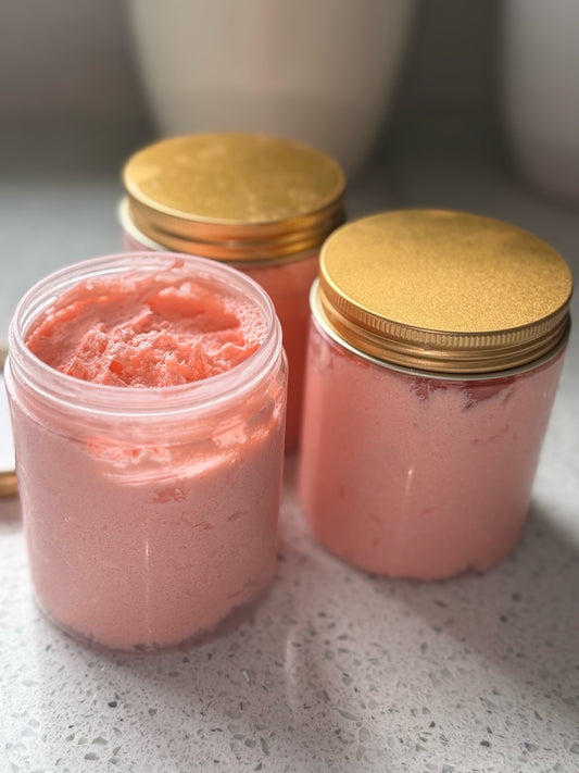 Floss Kiss – Handmade Candy Floss Whipped Sugar Body Scrub 250ml 🍬💗